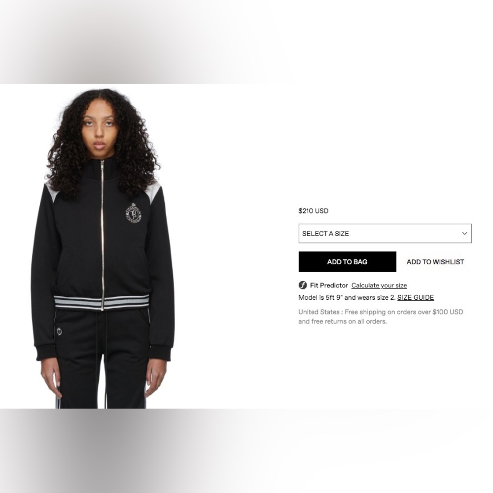 The open product Black Cotton Jacket